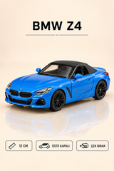 BMW Z4 Cabrio 12 cm Çek Bırak Metal Model Araba - Renk Seçenekli