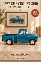 Motormax 1957 Chevrolet 3100 Stepside Pickup 1:24 Metal Model Araba – MM-79381 – Sag Gorunum