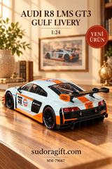 Motormax Gulf Audi R8 LMS GT3 1:24 Metal Model Araba – MM-79667 – Arka Gorunum