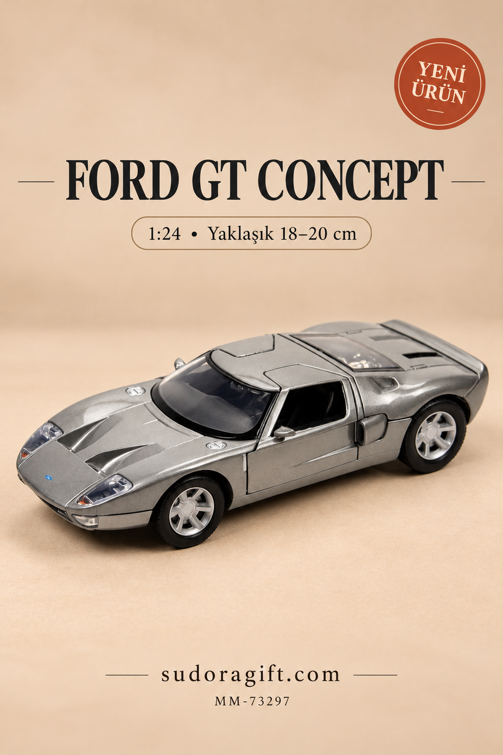 Motormax Ford GT Concept 1:24 Metal Model Araba – MM-73297 – Ana görsel