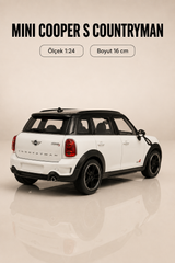 Mini Cooper S Countryman Beyaz 1:24 Ölçek 16 cm Metal Model Araba