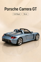 Porsche Carrera GT Açık Mavi 1:24 Ölçek 18 cm Koleksiyonluk Model Araba