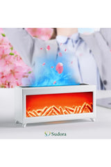 Alev Efektli Dekoratif Şömineli Hava Nemlendirici (Isıtmasız)