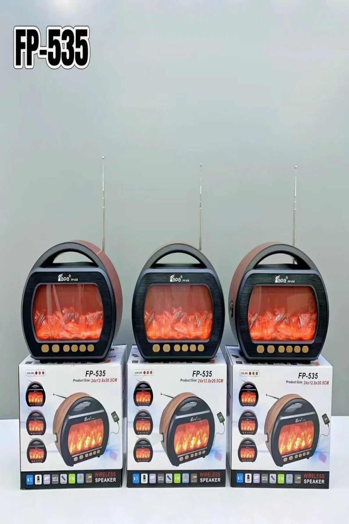 FP-535 Şömine Görünümlü Nostaljik Radyo - El Fenerli Model