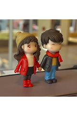 Romantik Sevgili Biblo – Araç İçi Dekoratif Figür Süs Eşyası Hediyelik - 7 cm