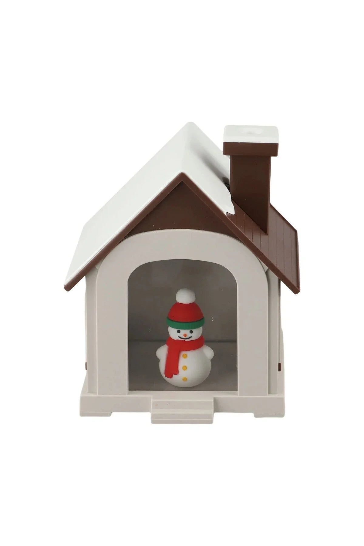 Kar Tasarımlı LED Işıklı Ev & Sevimli Çift Figürlü Hediye Seti – Gece Lambası & Buhar Nemlendirici