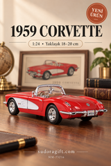 Motormax 1959 Chevrolet Corvette 1:24 Metal Model Araba – MM-73216 – Arka görünüm