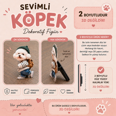 Minik Sevimli Köpek Araç Süsü (Kokulu) 2d Boyut