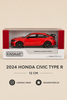 2024 Honda Civic Type R 12 cm Lisanslı Kutulu Metal Model Araba - Kırmızı