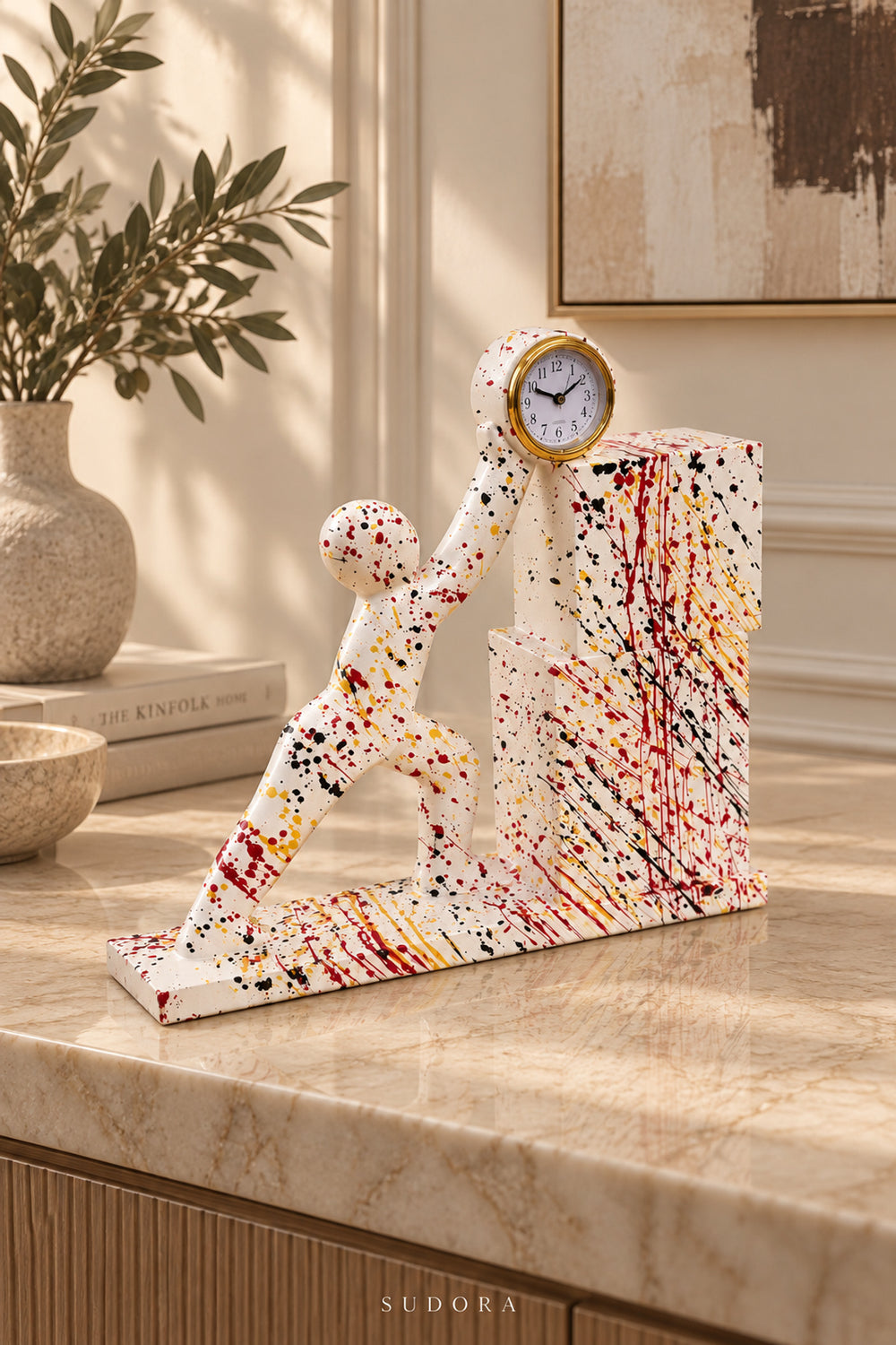 SUDORA İnsan figürlü saat - Boya desenli - Mekân