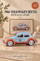 Motormax 1966 Volkswagen Beetle Gulf 1:24 Metal Model Araba – MM-79655 – Sol görünüm