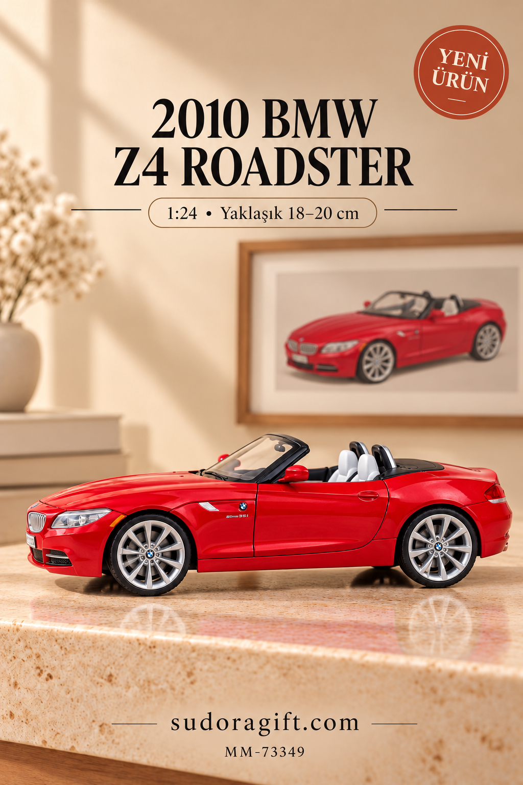 Motormax 2010 BMW Z4 Roadster 1:24 Metal Model Araba