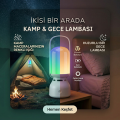 Çok Renkli Bluetooth Müzikçalar & Gece Lambası