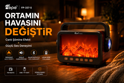 FP-337-S Şömine Görünümlü Bluetooth Hoparlör