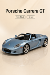 Porsche Carrera GT Açık Mavi 1:24 Ölçek 18 cm Koleksiyonluk Model Araba