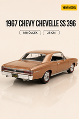 1967 Chevy Chevelle SS 396 1:18 Ölçek Metal Model Araba – 28 CM Koleksiyonluk Die-Cast