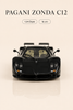 Pagani Zonda C12 Siyah 1:24 Ölçek 16 cm Koleksiyonluk Model Araba