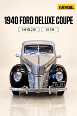 1940 Ford Deluxe 1:18 Ölçek Koleksiyonluk Model Araba | 26 cm