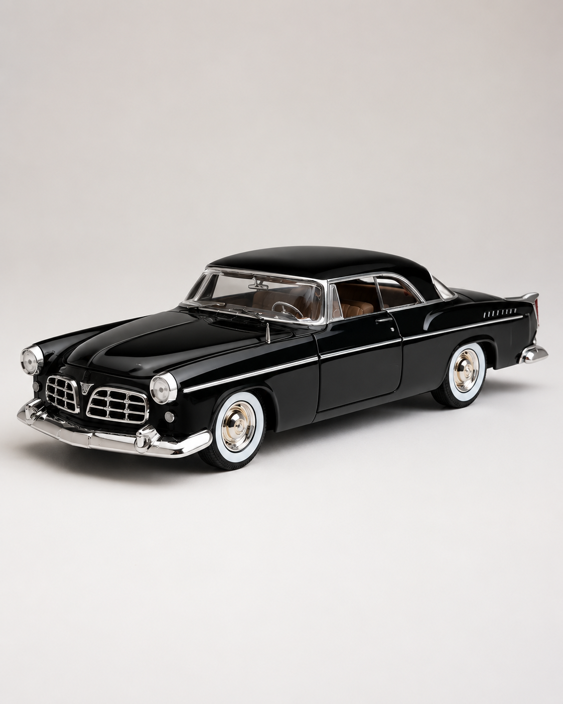 1955 Chrysler C300 - 1:24 Nostaljik Metal Araba - Siyah