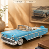1958 Chevrolet Impala Mavi Cabrio 1:18 Ölçek 30 cm Model Araba