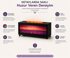 Alev Efektli Lavanta Bahçe Dekorasyon Hava Nemlendirici (Isıtmasız)