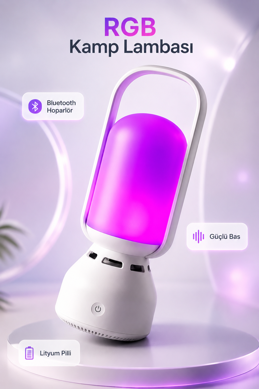 Çok Renkli Bluetooth Müzikçalar & Gece Lambası