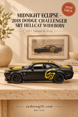 Motormax Midnight Eclipse 2018 Dodge Challenger SRT Hellcat Widebody 1:24 Metal Model Araba – MM-79201 – Sol görünüm