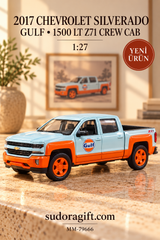 Motormax Gulf 2017 Chevrolet Silverado 1500 LT Z71 Crew Cab 1:27 Metal Model Araba – MM-79666 – Ana Gorsel