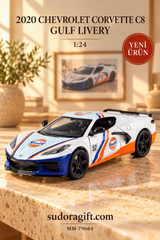 Motormax Gulf 2020 Chevrolet Corvette C8 1:24 Metal Model Araba – MM-79664 – Ana Gorsel