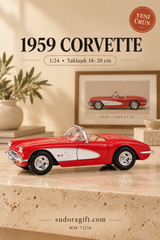 Motormax 1959 Chevrolet Corvette 1:24 Metal Model Araba – MM-73216 – Sol görünüm