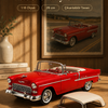 1955 Chevy Bel Air Kırmızı 1:18 Ölçek Diecast Model Araba – 29 cm Çıkarılabilir Tavanlı Koleksiyonluk Klasik Araç