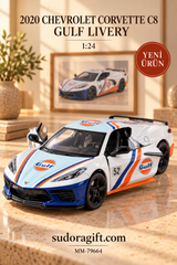 Motormax Gulf 2020 Chevrolet Corvette C8 1:24 Metal Model Araba – MM-79664 – Kapilari Acik