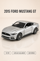 2015 Ford Mustang GT Metal Çek Bırak Araç 12 cm - 4 Renk Seçeneği