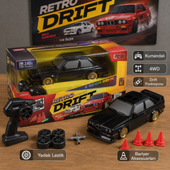 Retro Drift 1:16 Ölçek 4WD Kumandalı RC Drift Araba - 8 Renk Neon LED