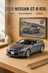2009 Nissan GT-R R35 Metal Çek Bırak Araç 12 cm - 4 Renk Seçeneği