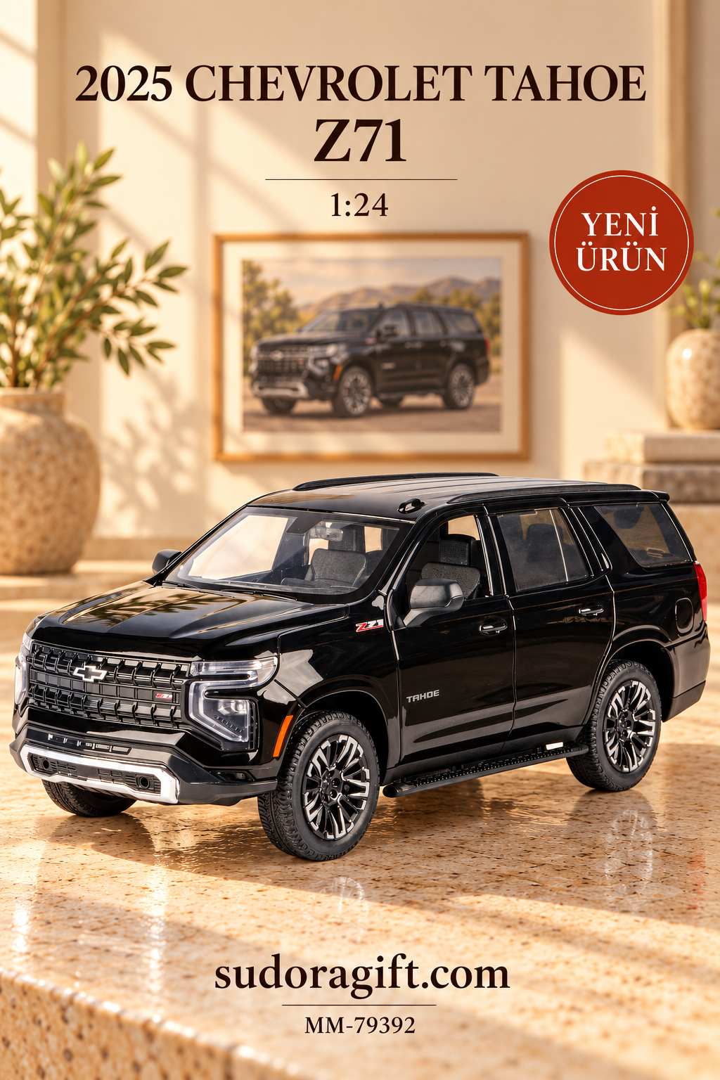 Motormax 2025 Chevrolet Tahoe Z71 1:24 Metal Model Araba – MM-79392 – Ana Gorsel