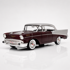 1957 Chevy Bel Air (Bordo) 1:24 Seri Nostaljik Metal Araba