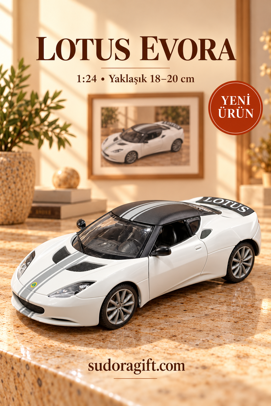 Motormax GT Racing Lotus Evora GT4 1:24 Metal Model Araba