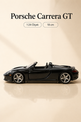 Porsche Carrera GT Siyah 1:24 Ölçek 18 cm Koleksiyonluk Model Araba