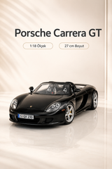 Porsche Carrera GT Siyah 1:18 Ölçek 27 cm Koleksiyonluk Model Araba
