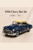 1950 Chevy Bel Air 1:18 Koyu Mavi Ölçek 30 cm Metal Die Cast Model Araba
