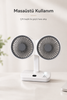 Çok Yönlü Taşınabilir Vantilatör – Çift Başlıklı, Asılabilir ve LED Işıklı Mini Fan