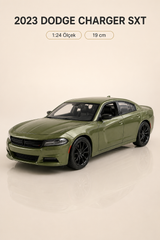 2023 Dodge Charger SXT Yeşil 1:24 Ölçek 19 cm Koleksiyonluk Model Araba