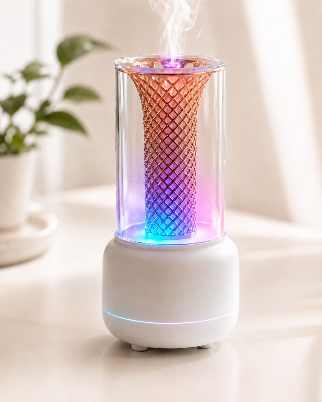 RGB Işıklı Dekoratif Hava Nemlendirici ve Aroma Difüzörü