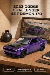 2023 Dodge Challenger SRT Demon 170 Metal Çek Bırak Araç 12 cm - 4 Renk Seçeneği