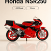 Honda NSR250 1:18 Ölçek Koleksiyonluk Model Motosiklet – 13 cm