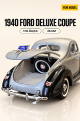 1940 Ford Deluxe 1:18 Ölçek Koleksiyonluk Model Araba | 26 cm