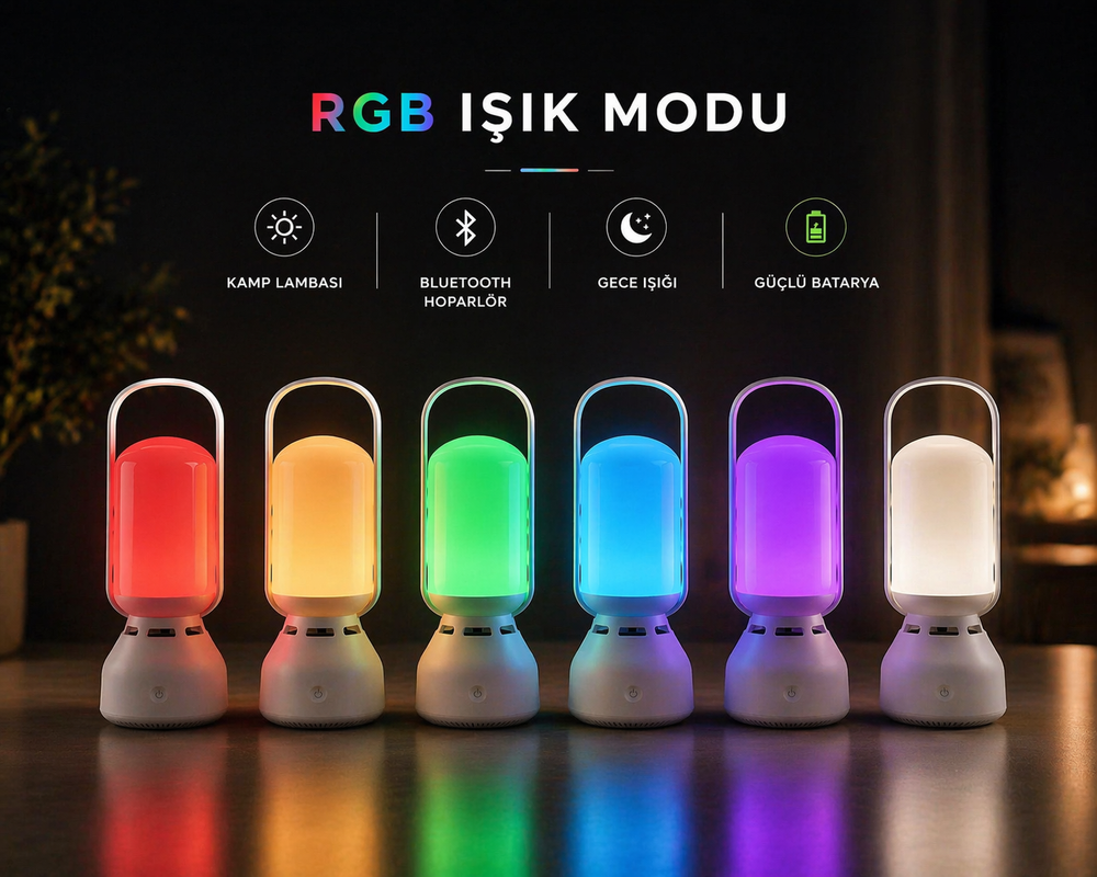 Çok Renkli Bluetooth Müzikçalar & Gece Lambası – Hediyelik Eşya