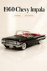 1960 Chevrolet Impala Siyah Cabrio 1:18 Ölçek 30 cm Model Araba