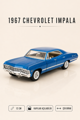 1967 Chevrolet Impala Metal Çek Bırak Araç 12 cm - 4 Renk Seçeneği
